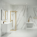 Mayfair Brushed Gold Shower Screen (All sizes)