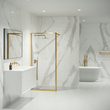 Mayfair Brushed Gold Shower Screen (All sizes)