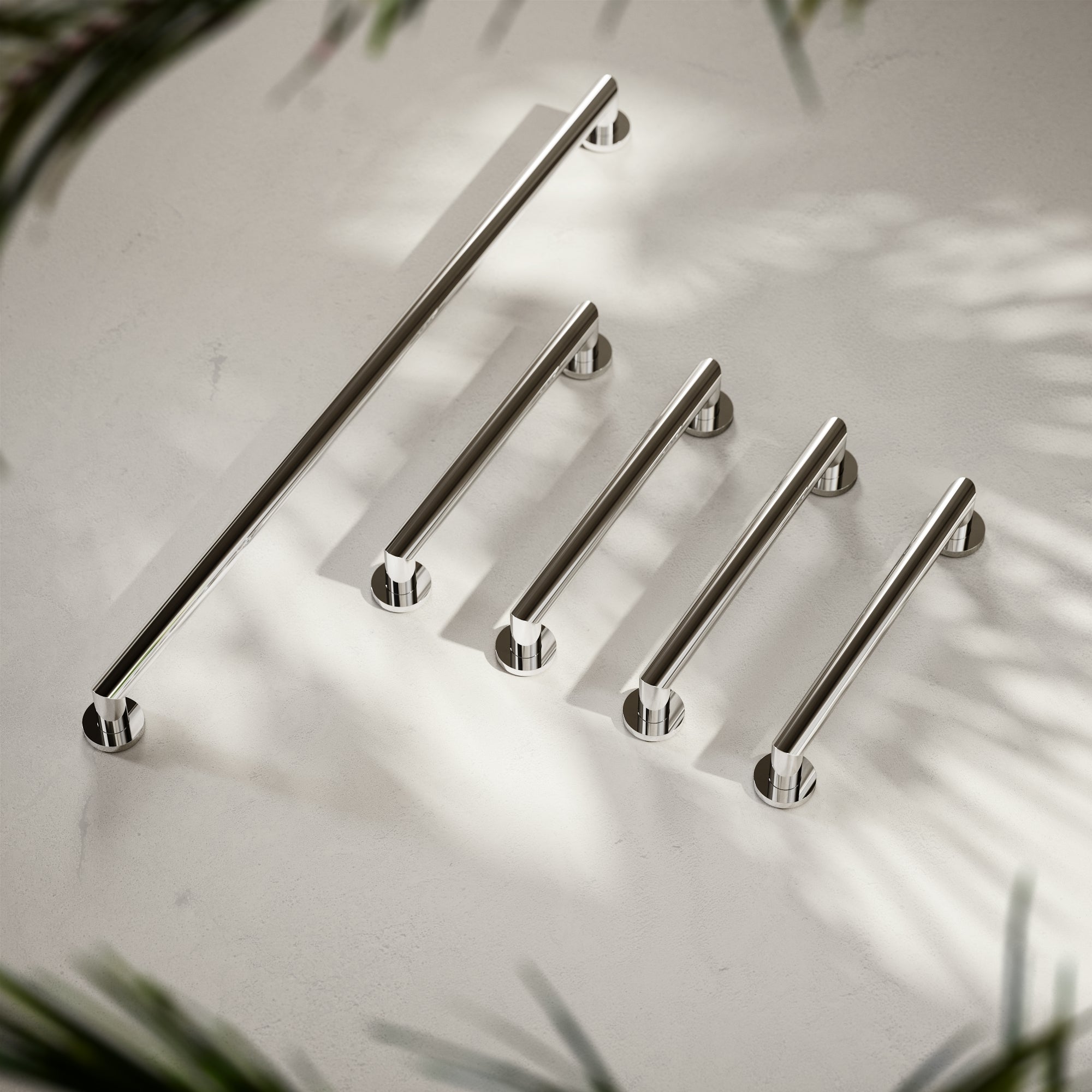 Mirror Support Rails Mayfair Chrome Hinged Support Rail 800mm - LUSSO