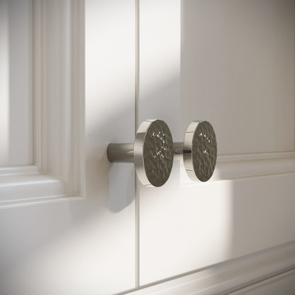 Mayfair Polished Nickel Hammered Cabinet Knob