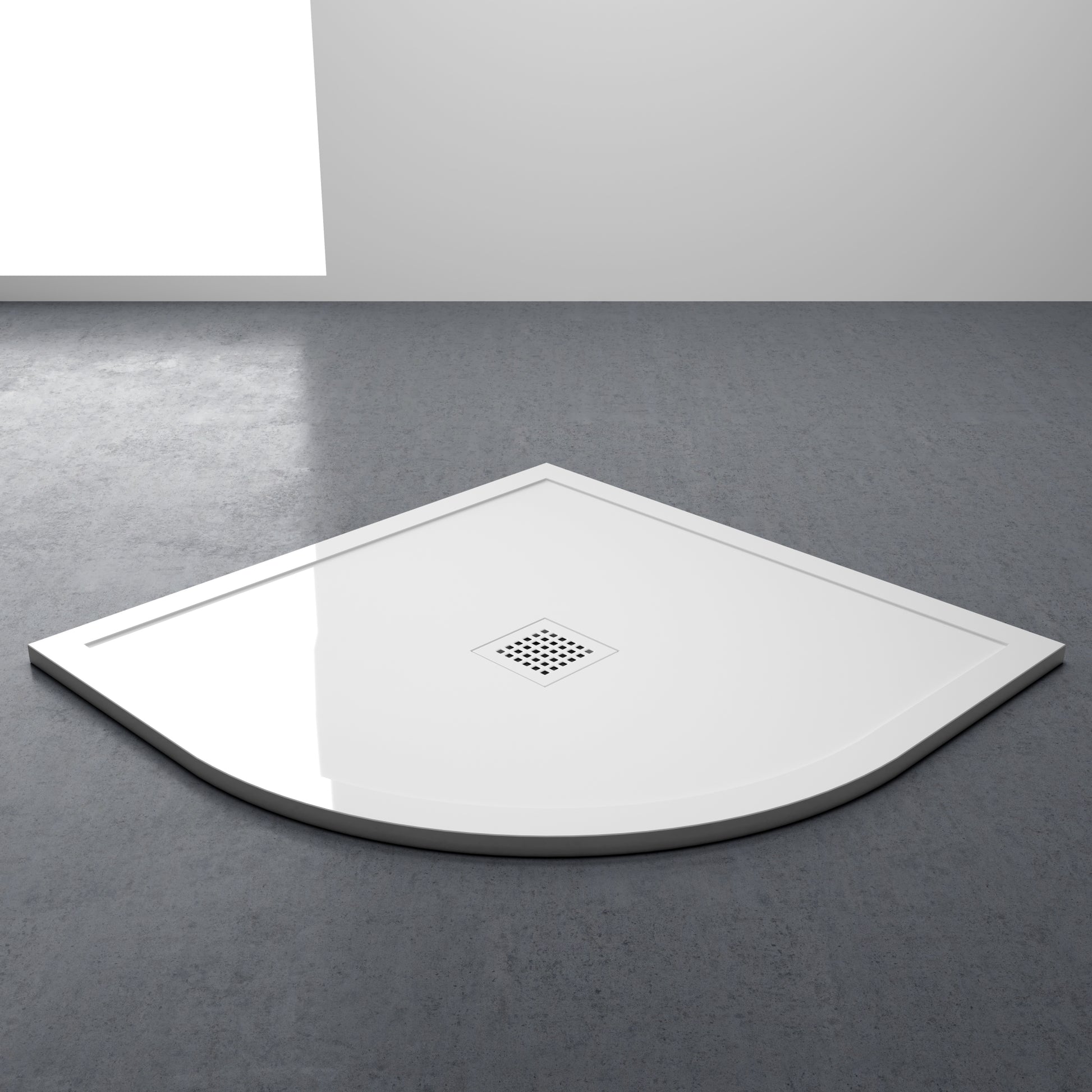 Modern Quadrant Stone Low Profile Polished Shower Tray