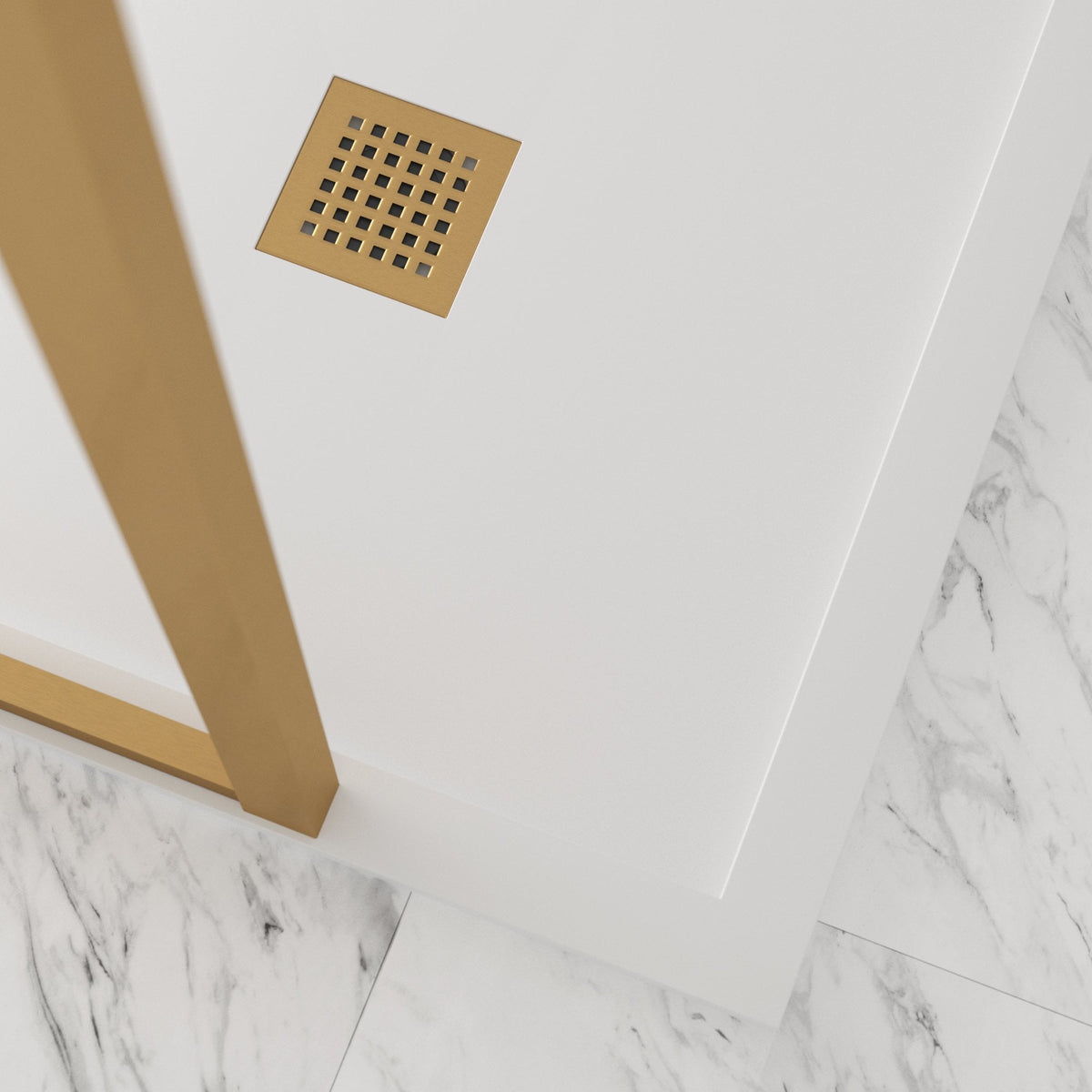 Modern Waste Cover Fitting Brushed Gold Finish - LUSSO