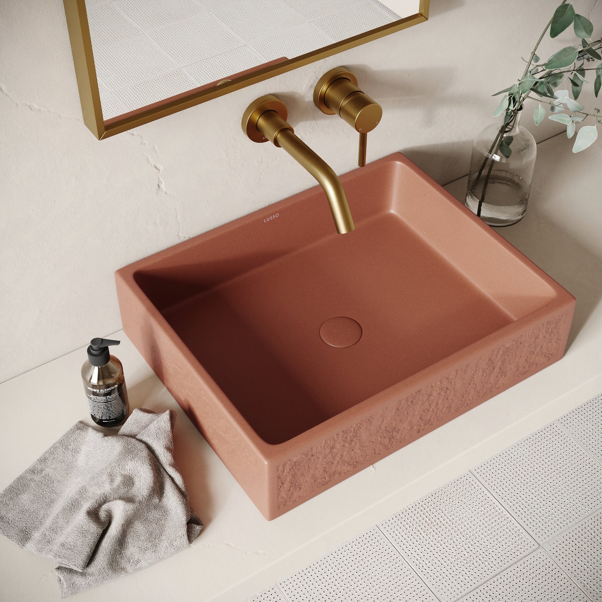 Modifica Terracotta Concrete Countertop Basin 496mm