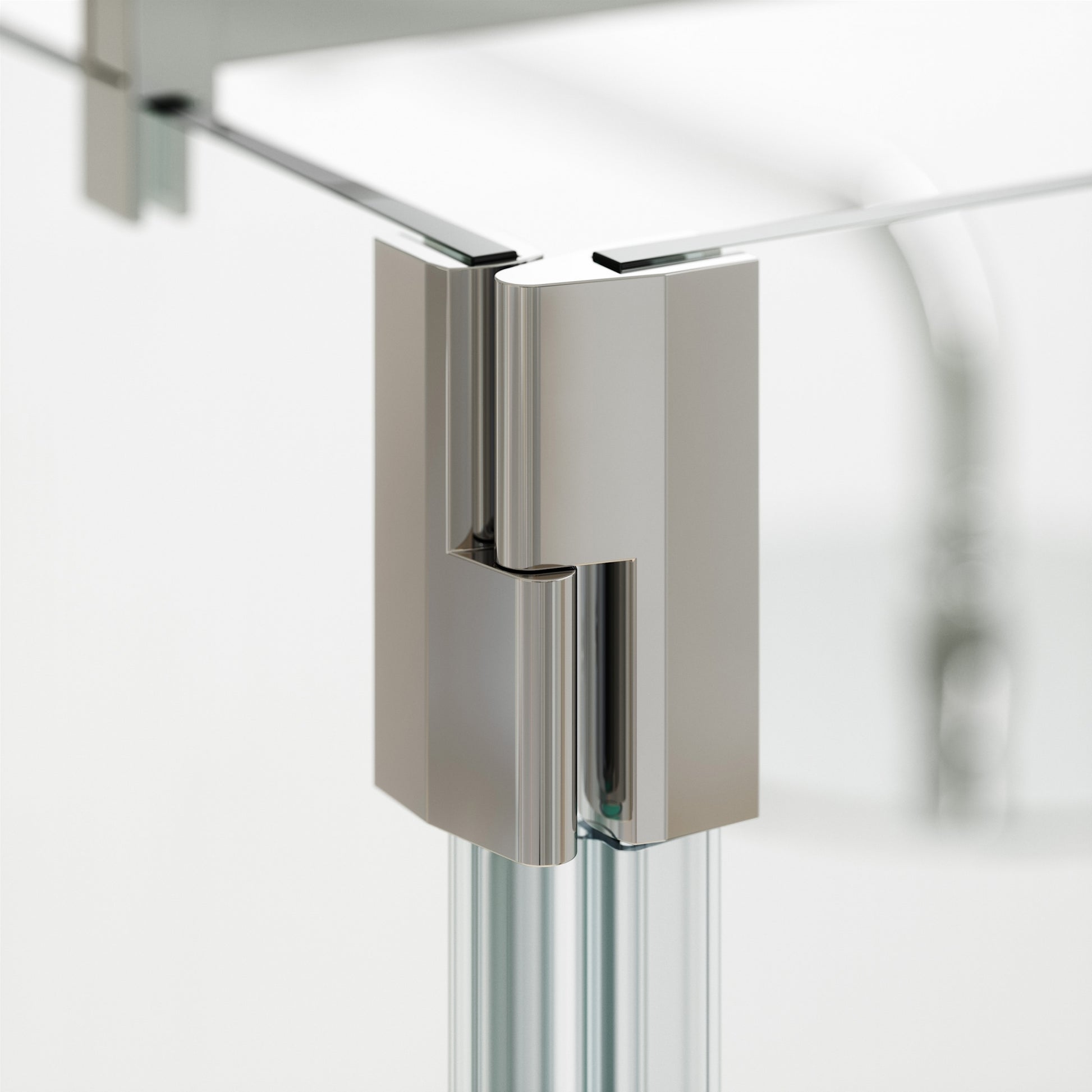 Modular Chrome Glass Deflector Panel 300mm