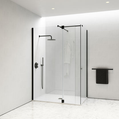 Modular Matte Black Glass Deflector Panel 300mm