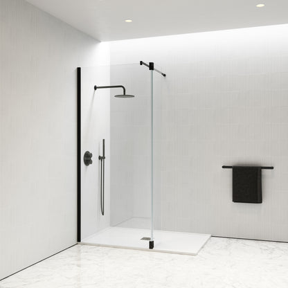 Modular Matte Black Glass Deflector Panel 300mm