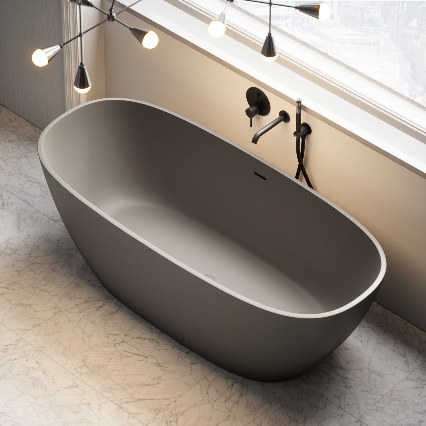 Monaco Earth Freestanding Stone Bath 1700mm