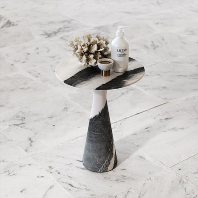 Monet Panda Marble Side Table 380mm