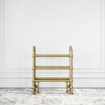 Montpelier Floor Mounted Traditional Towel Warmer Radiator Brushed Gold