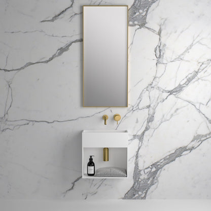 Moode Brushed Gold Mirror 400mm