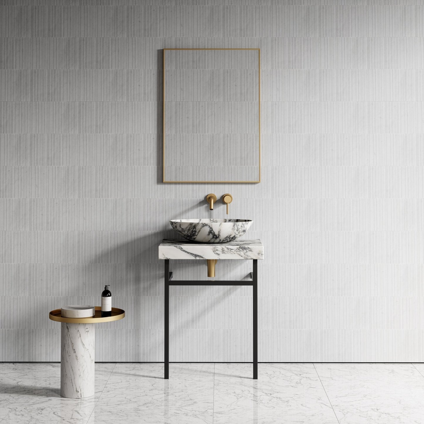 Moode Brushed Gold Mirror 600mm