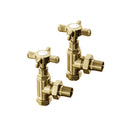 Mulberry Brushed Gold Angled Radiator Valves (Pair)