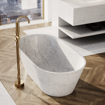 Muse Carrara Marble Freestanding Bath 1700mm