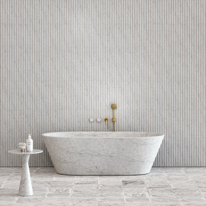 Muse Carrara Marble Freestanding Bath 1700mm