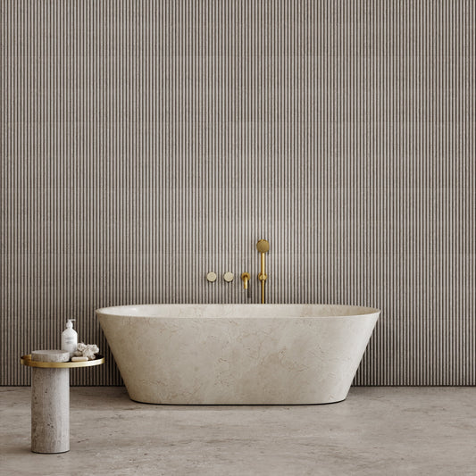 Muse Crema Marfil Marble Freestanding Bath 1700mm