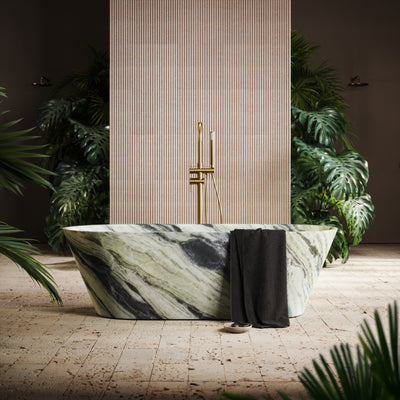 Muse Jade Green Marble Freestanding Bath 1700mm
