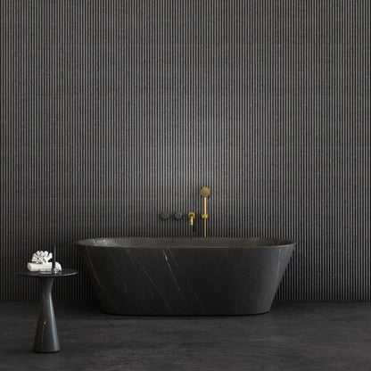 Muse Pietra Grey Marble Freestanding Bath 1700mm