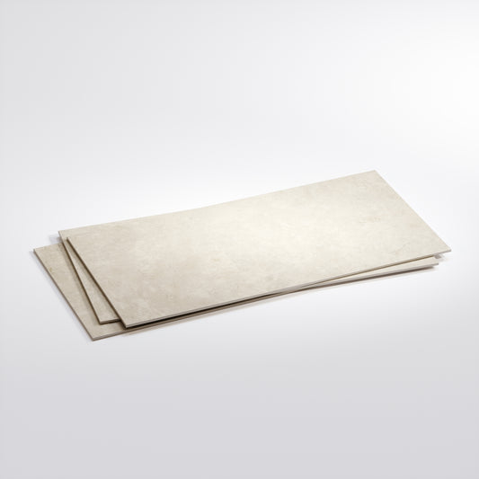 Navona Bianco Ivory Limestone Porcelain Wall or Floor Tile 1200 x 600mm