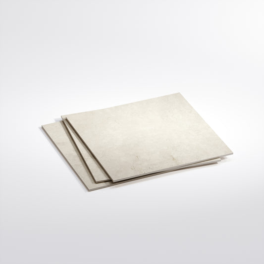 Navona Bianco Ivory Limestone Porcelain Wall or Floor Tile 600 x 600mm