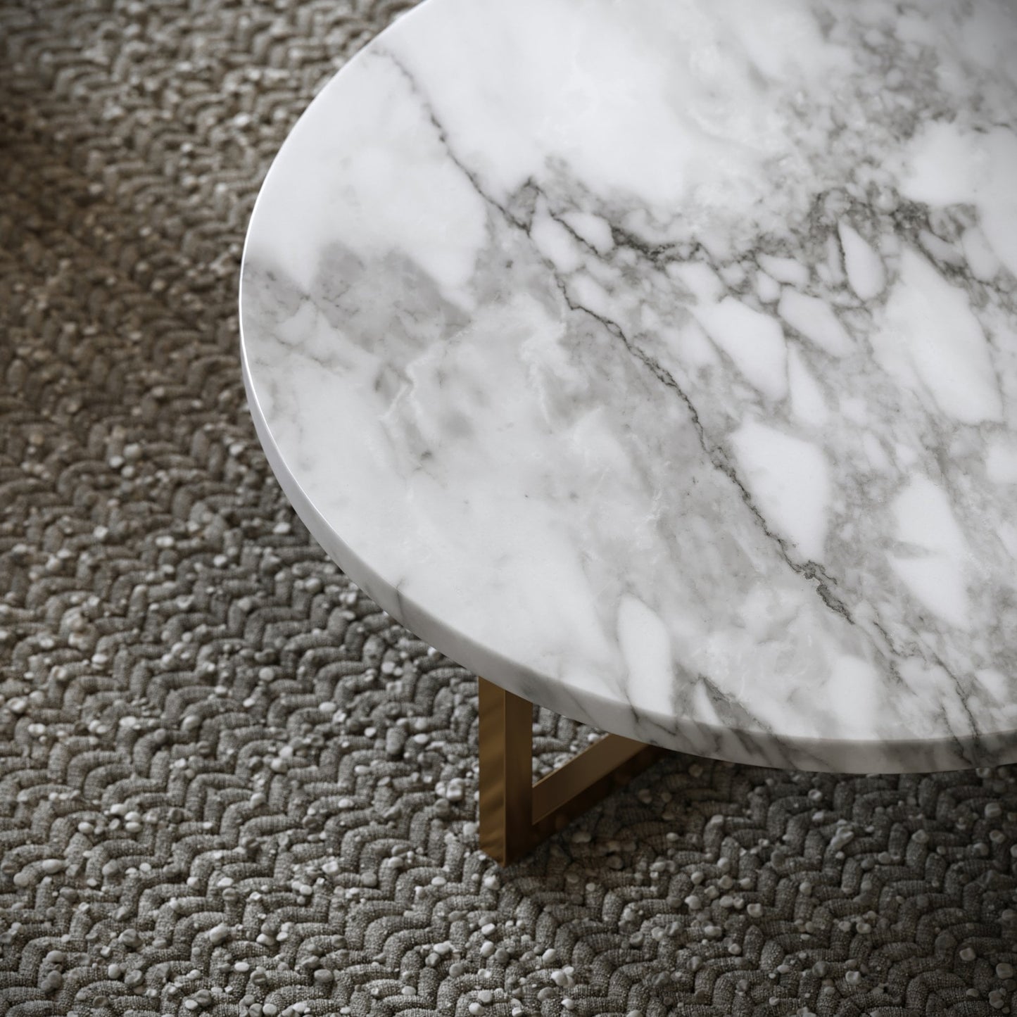 Nazzano Arabescato Marble Round Coffee Table