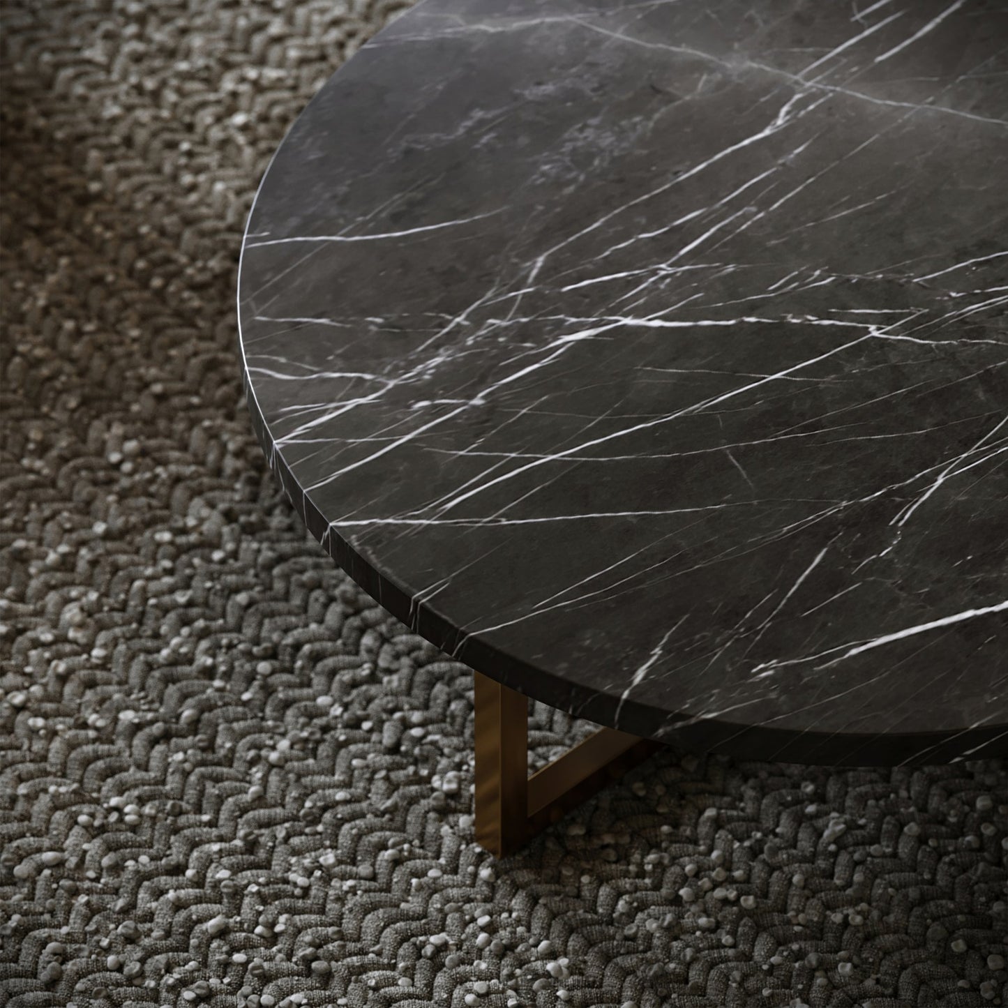 Nazzano Pietra Grey Marble Round Coffee Table