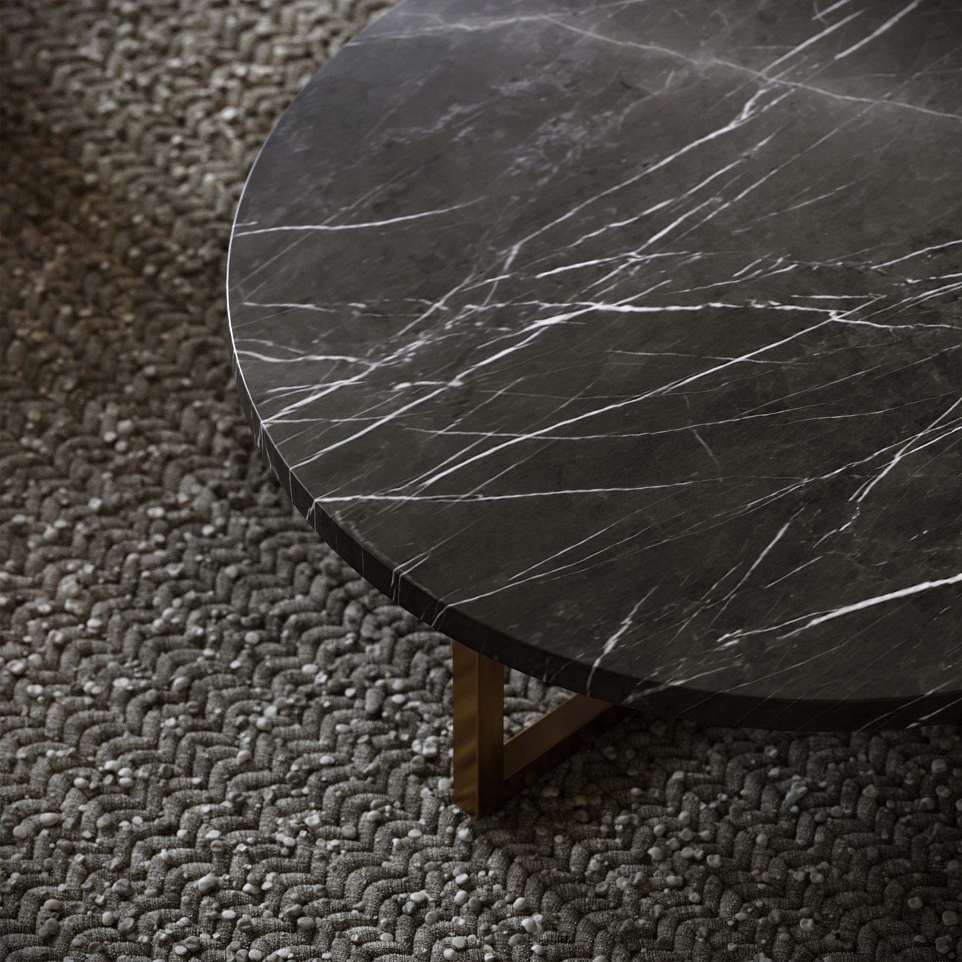 Nazzano Pietra Grey Marble Round Coffee Table
