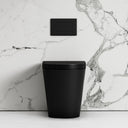 Nera Matte Black Back To Wall Rimless Toilet with Concealed Cistern and Matte Black Flush Plate