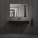 Nera Matte Black Wall Mounted Basin 1200mm