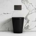 Nera Matte Black Back to Wall Toilet with Concealed Cistern Frame and Round Flush Plate