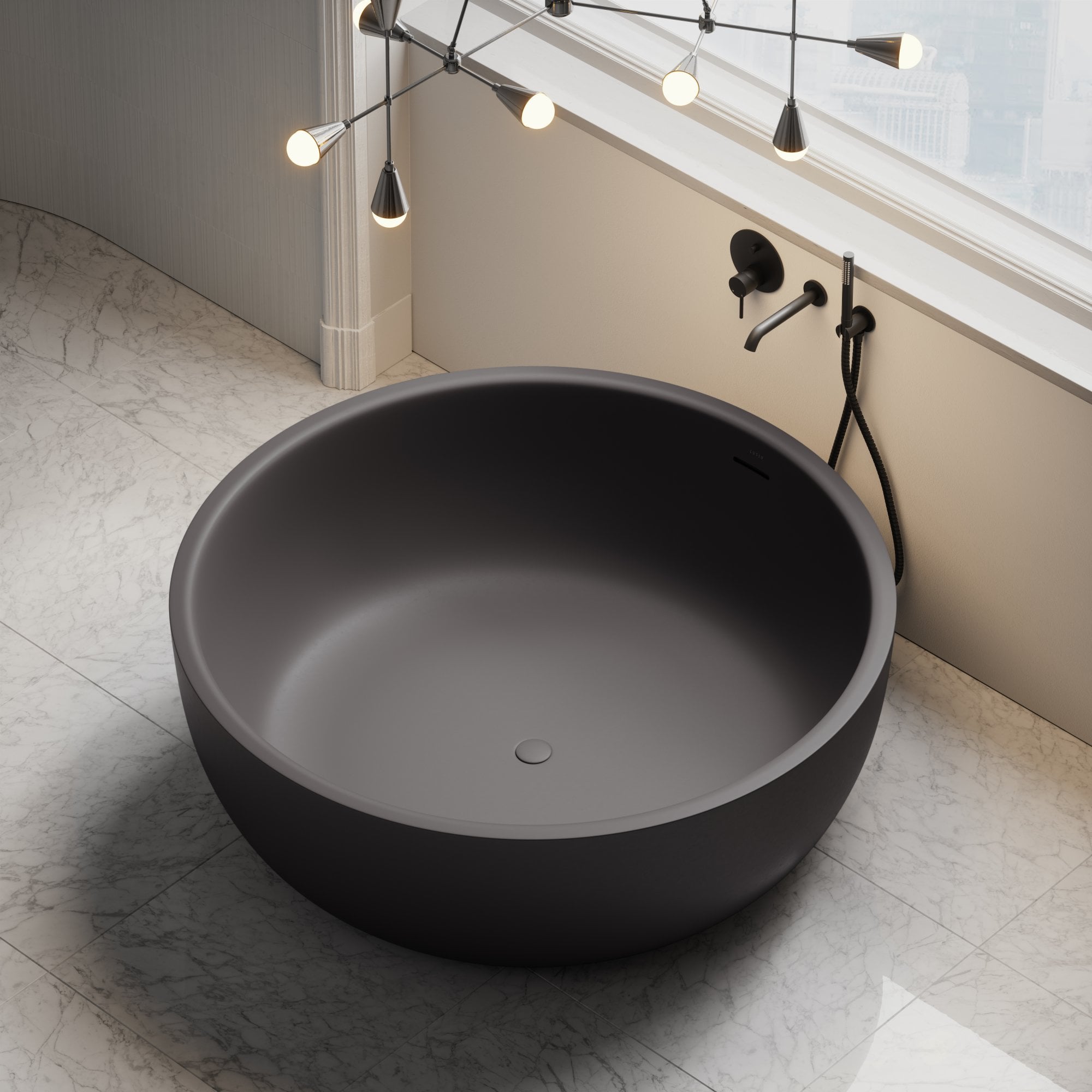 Round Column Bath Rack Round Baths | Circular & Round Freestanding Bathtubs - LUSSO