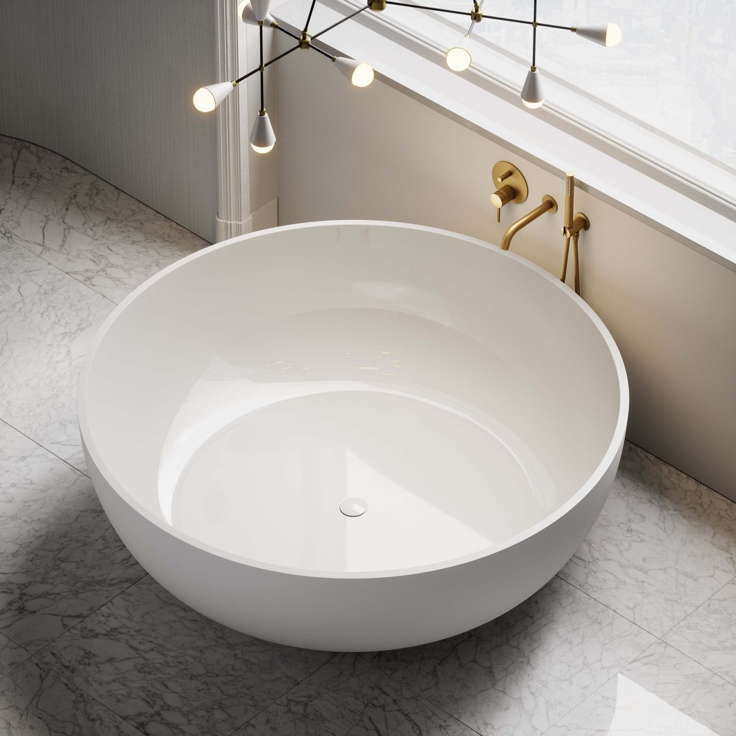 Notion Freestanding Round Stone Bath 1500mm