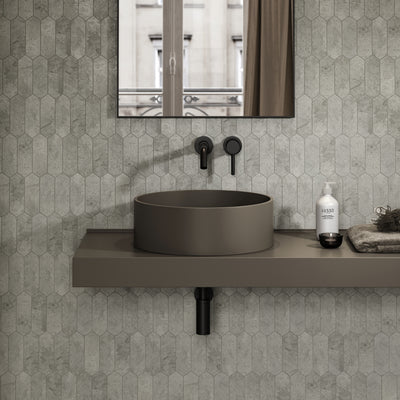 Nuvo Earth Round Countertop Stone Basin 450mm