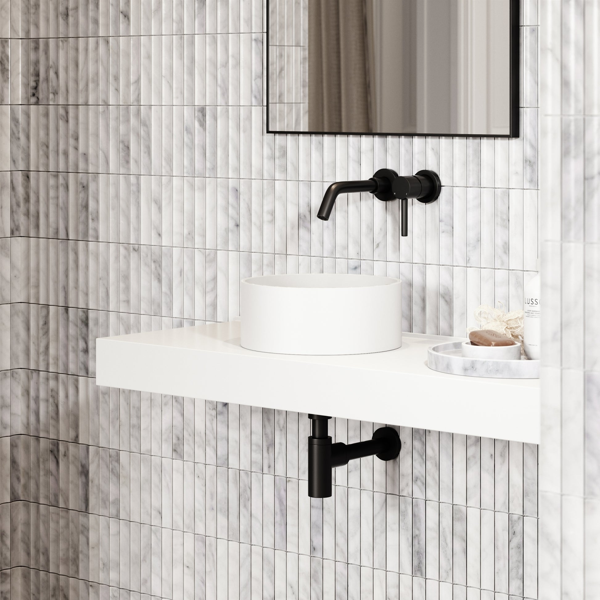 Nuvo Petite Countertop Stone Basin 300mm