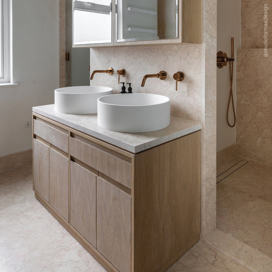 Nuvo Round Countertop Stone Basin 450mm