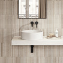 Nuvo Stone Basin 450mm & Stone Wall Hung Countertop Basin Shelf Set