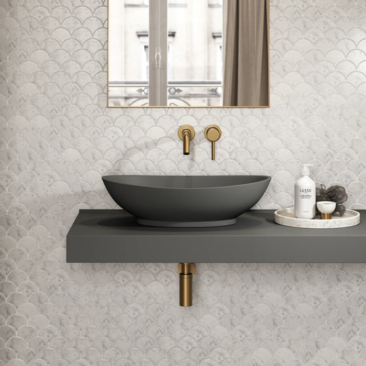 Oasis Clay Countertop Stone Basin 600mm