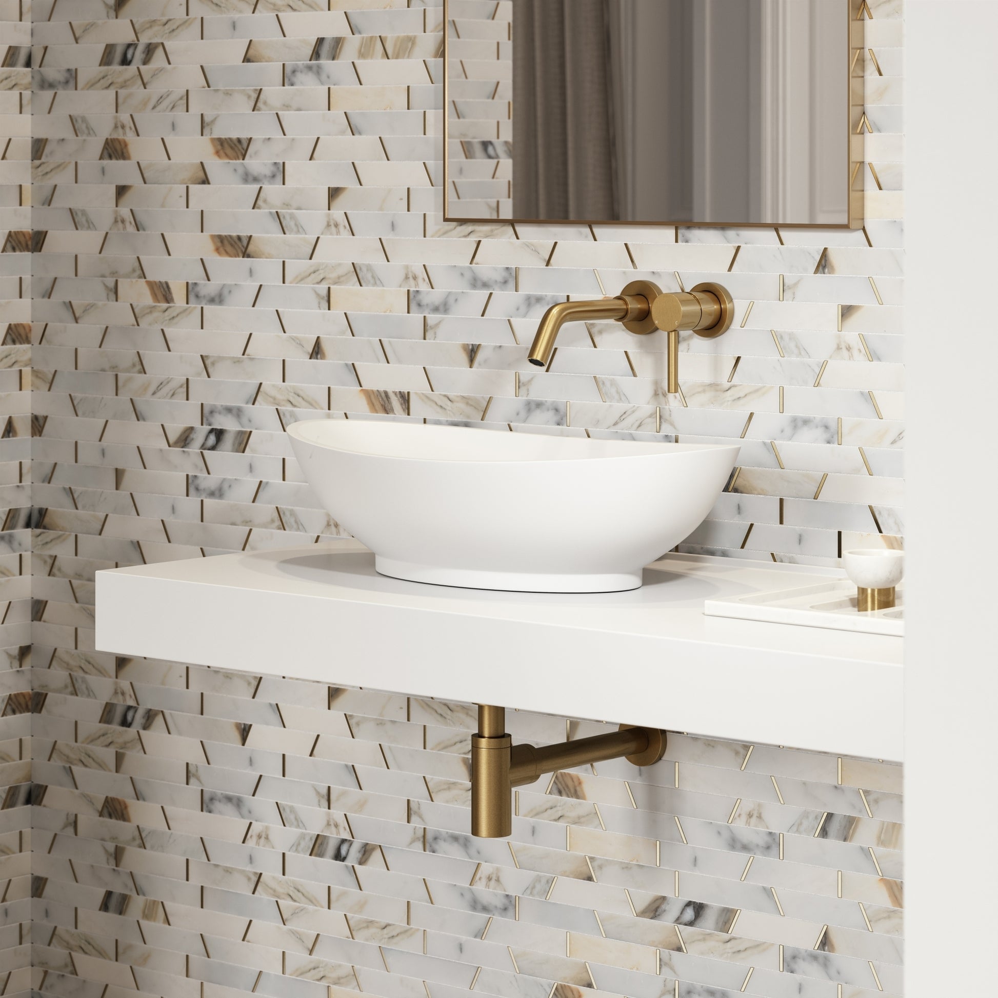Oasis Countertop Stone Basin 600mm