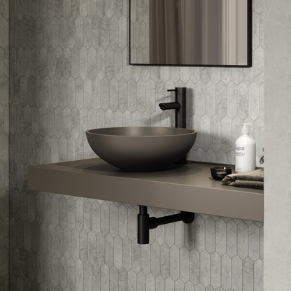 Oasis Earth Round Countertop Stone Basin 420mm