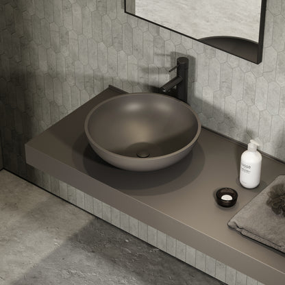 Oasis Earth Round Countertop Stone Basin 420mm