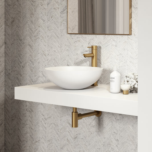 Oasis Round Countertop Stone Basin 420mm