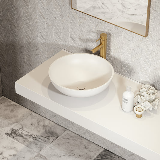 Oasis Round Countertop Stone Basin 420mm