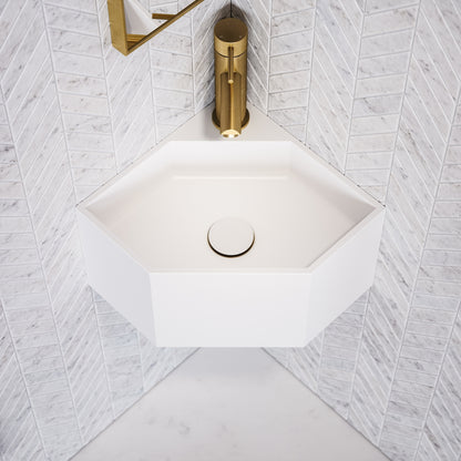 Opulent White Micro Corner Basin 300mm