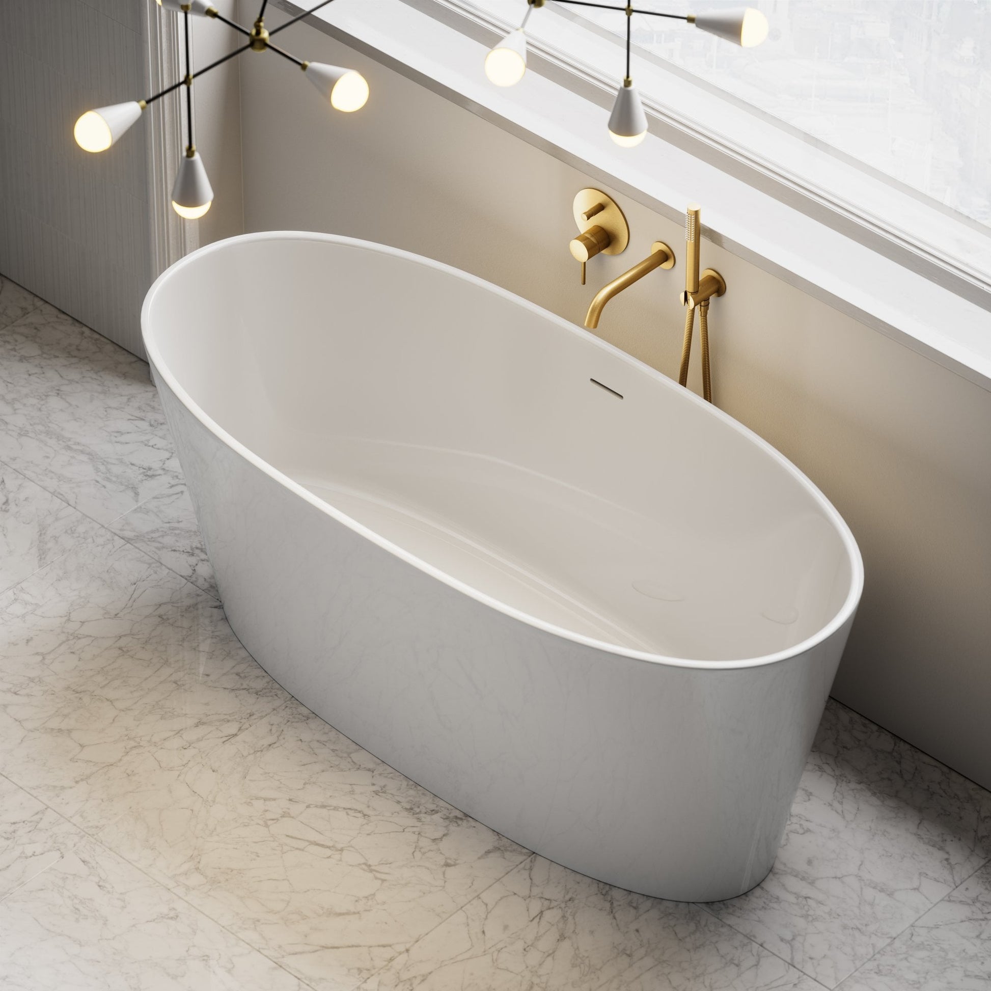 Oval Freestanding Stone Bath 1580mm