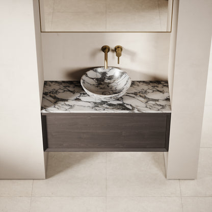 Palermo Grey Oak Vanity Unit 1000mm