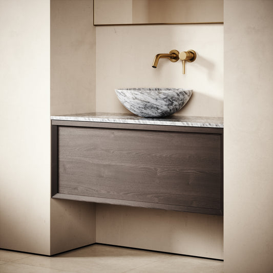 Palermo Grey Oak Vanity Unit 1000mm