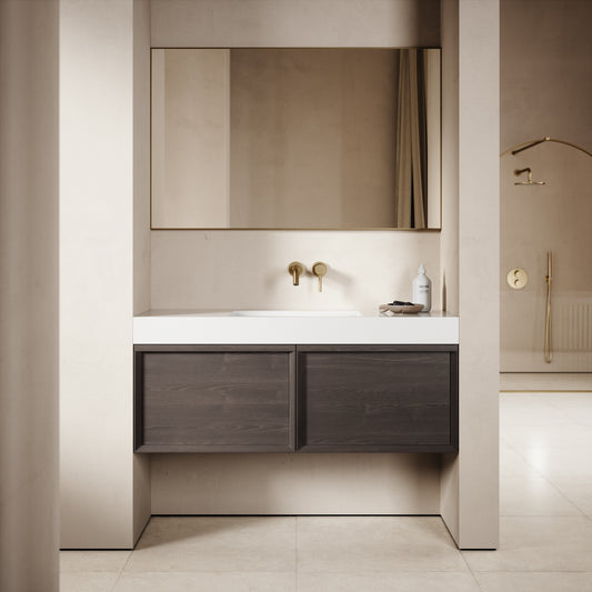 Palermo Grey Oak Vanity Unit 1200mm