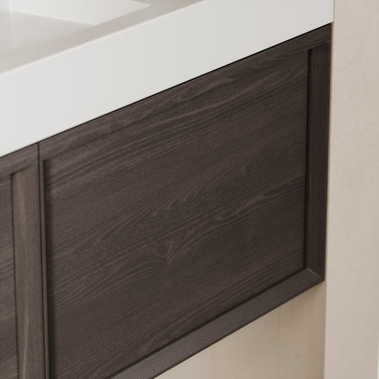Palermo Grey Oak Vanity Unit 1200mm