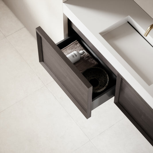 Palermo Grey Oak Vanity Unit 1200mm
