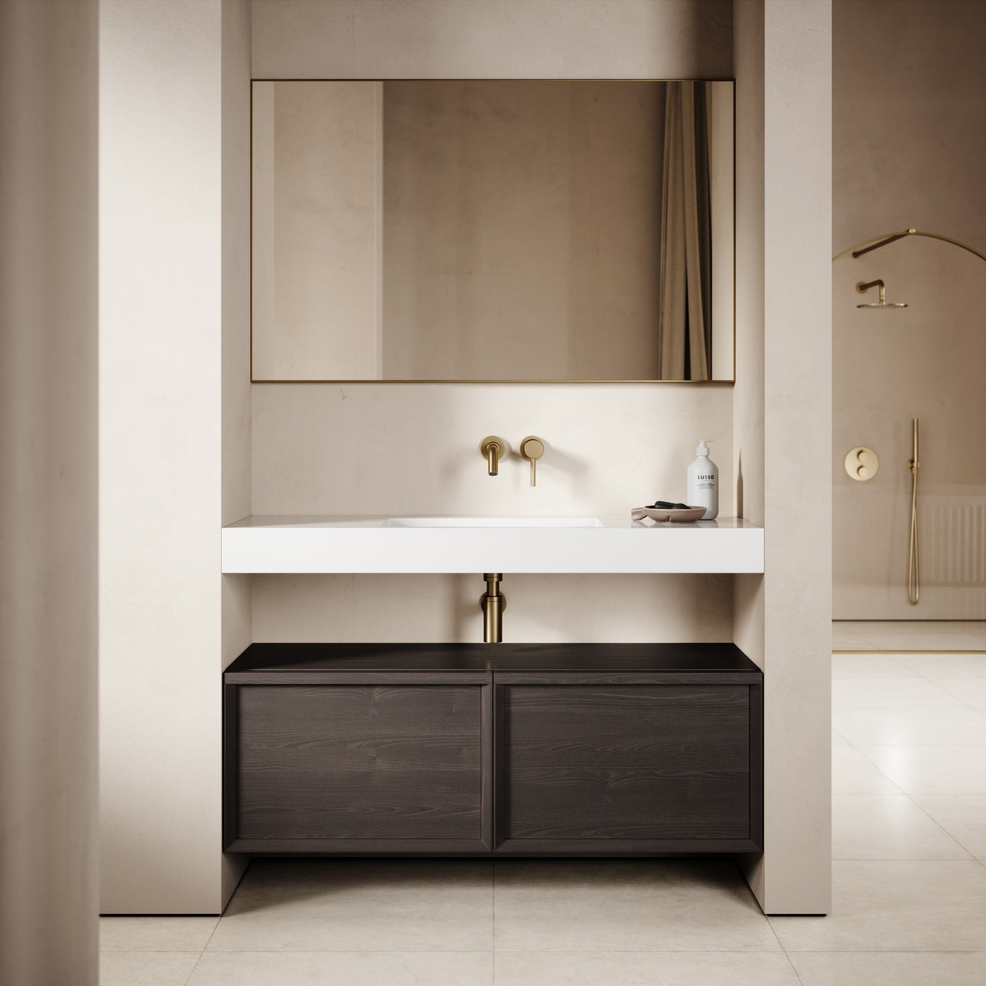 Palermo Grey Oak Vanity Unit 1200mm