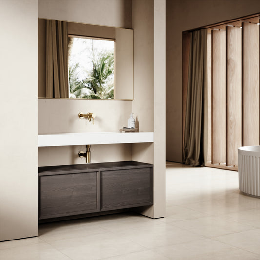 Palermo Grey Oak Vanity Unit 1200mm